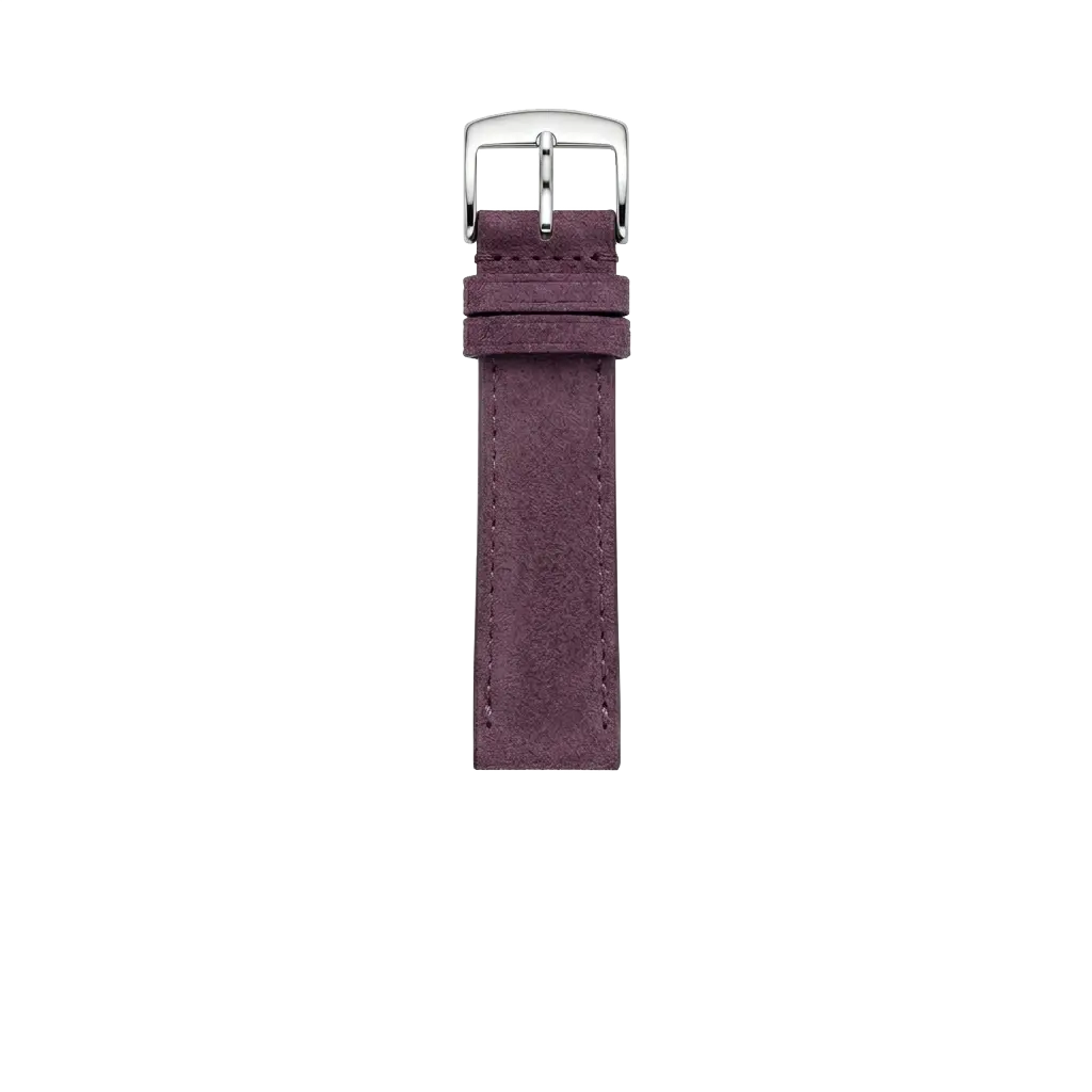 Aubergine Suede buckle side