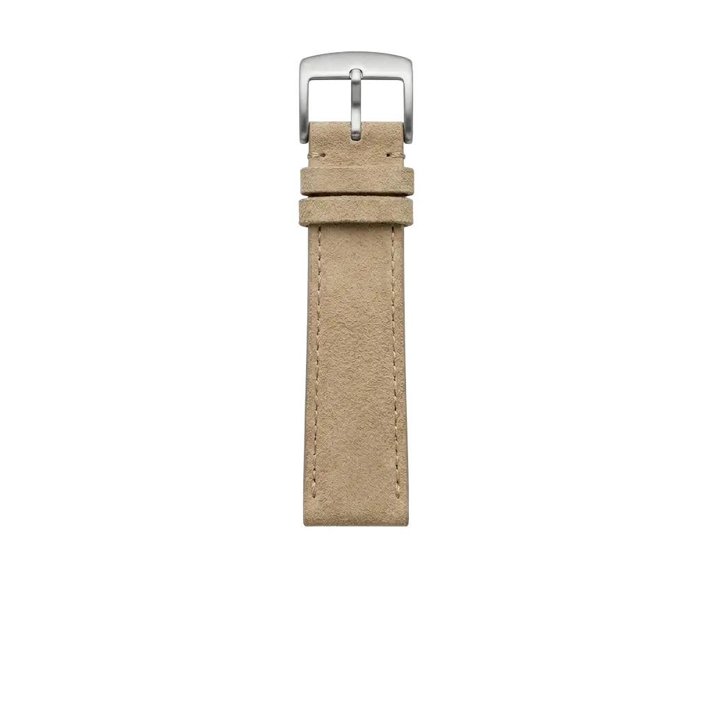 Beige Suede Leather buckle side