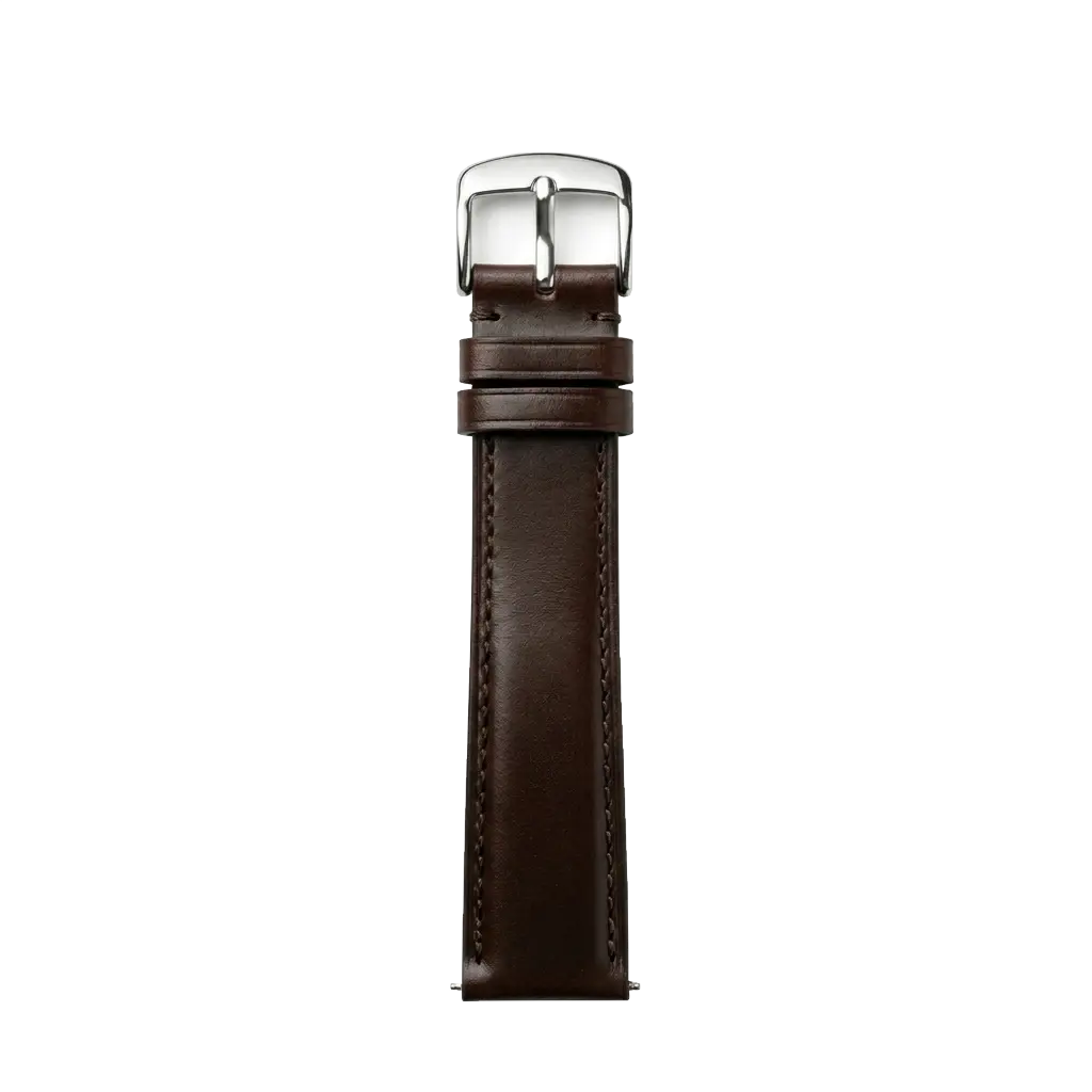 Espresso Smooth Leather buckle side