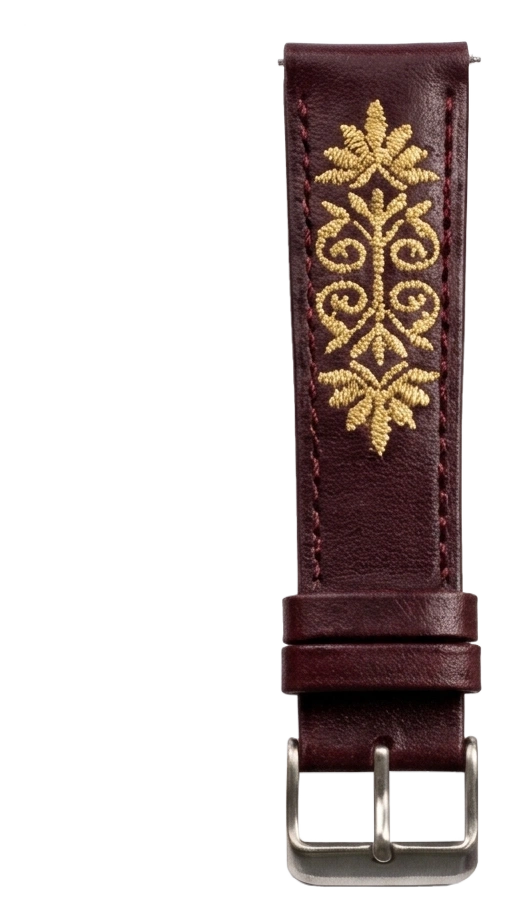 Indian Block Print Leather buckle side