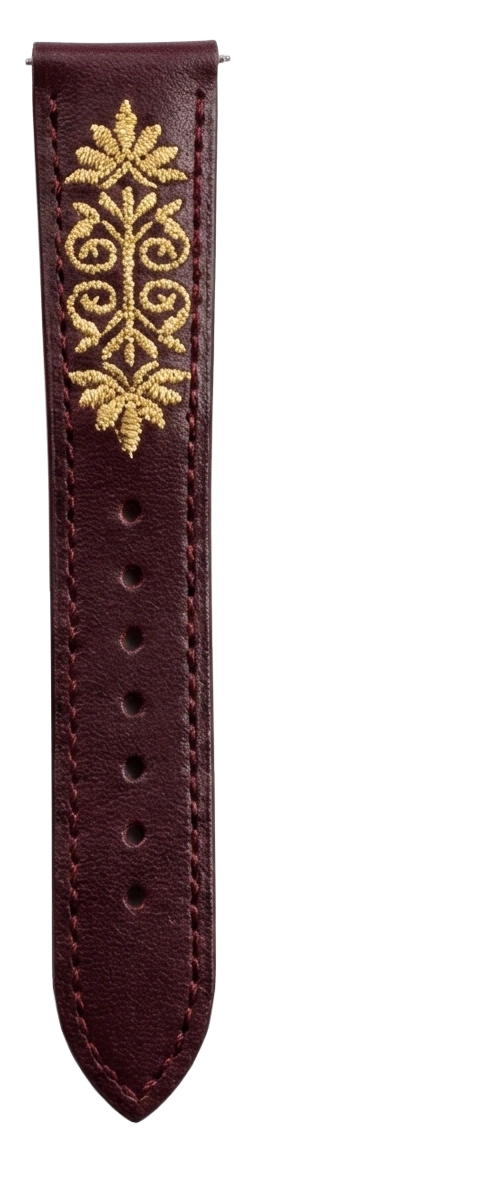 Indian Block Print Leather tail side