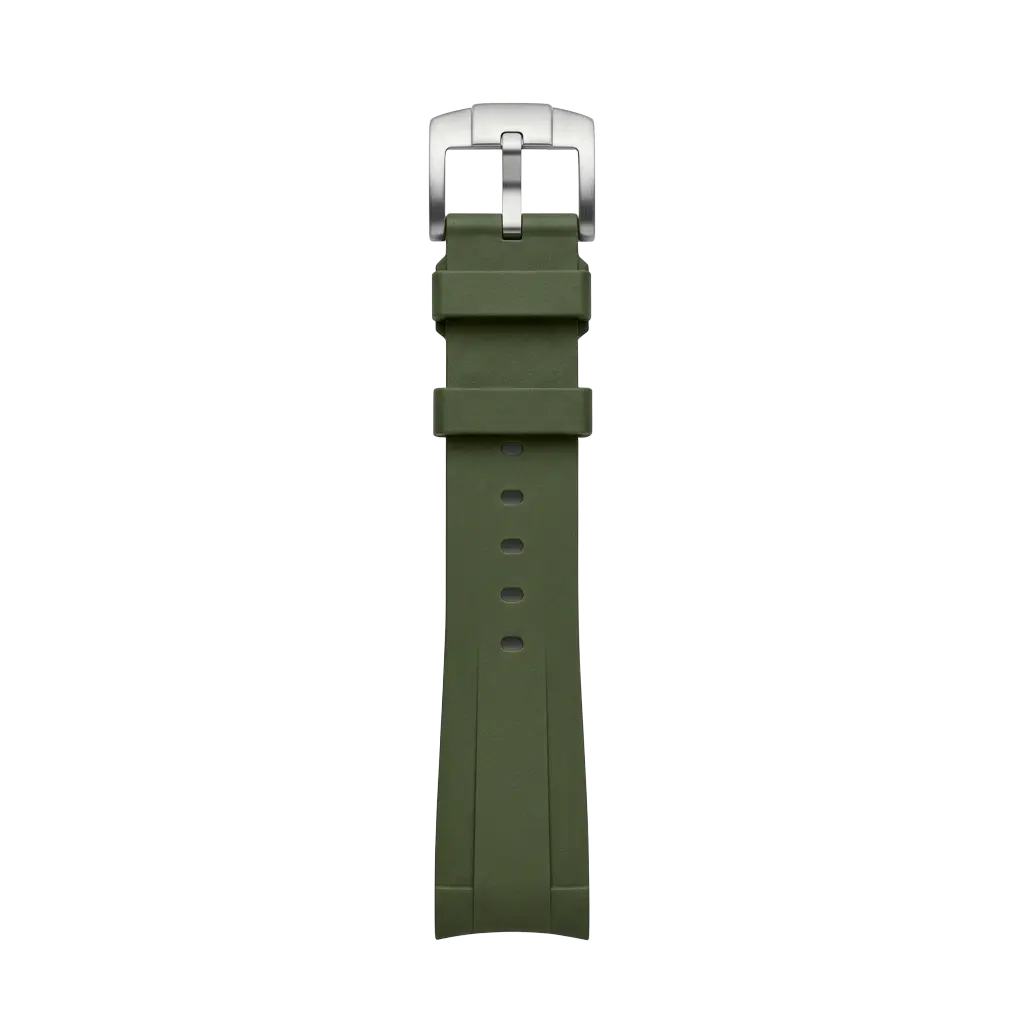 Olive Performance Rubber buckle side