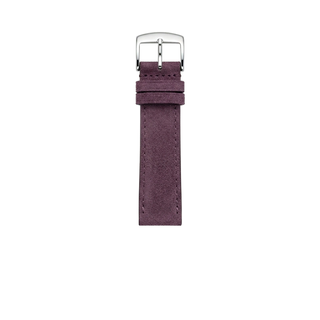 Aubergine Suede buckle side