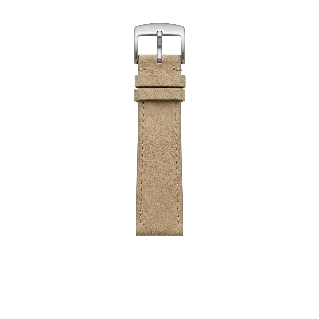 Beige Suede Leather buckle side