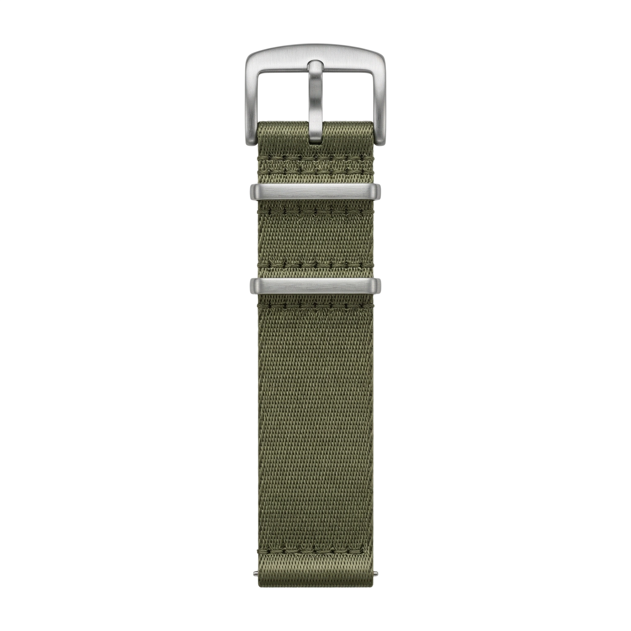 Olive Seatbelt NATO buckle side