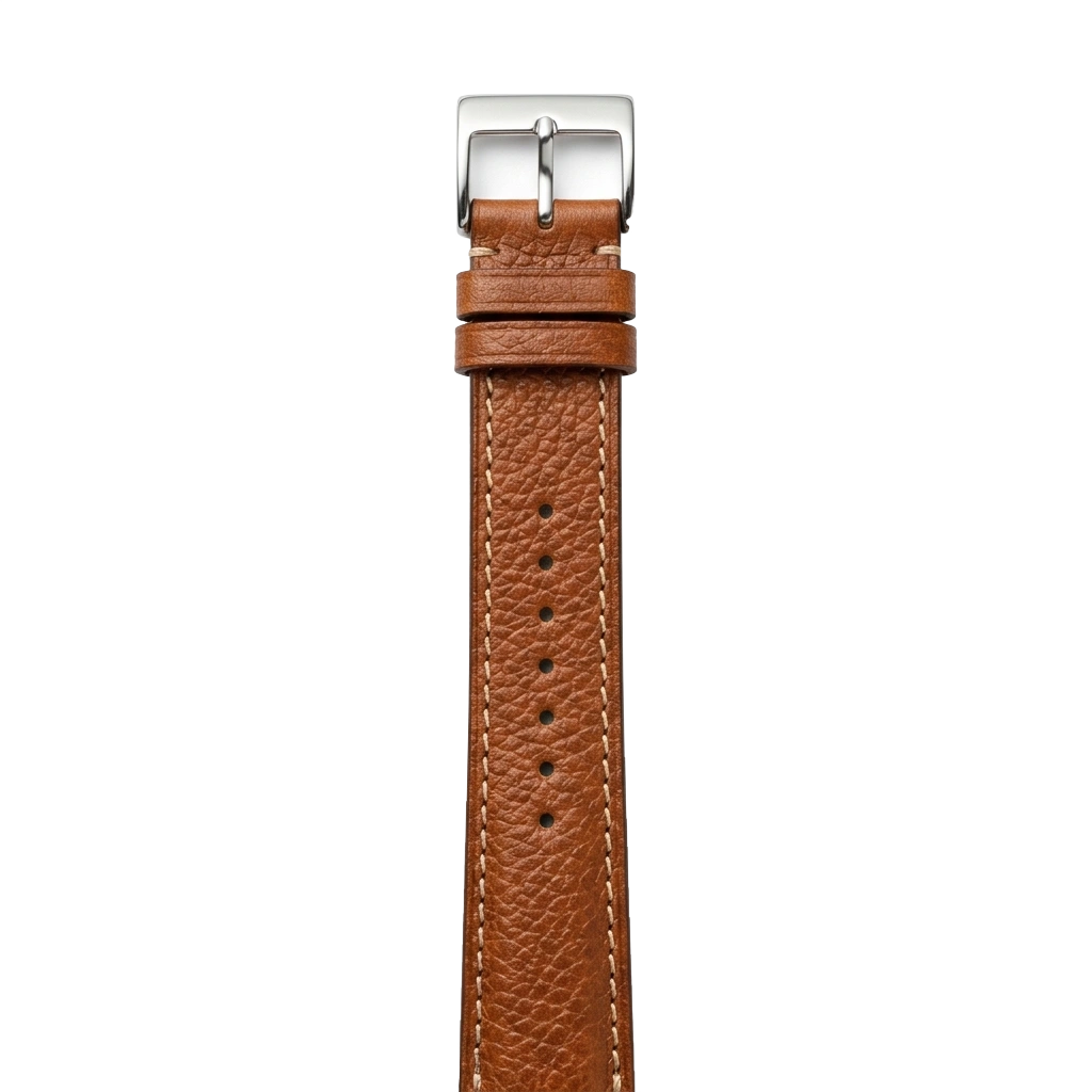 Cognac Grain Leather buckle side