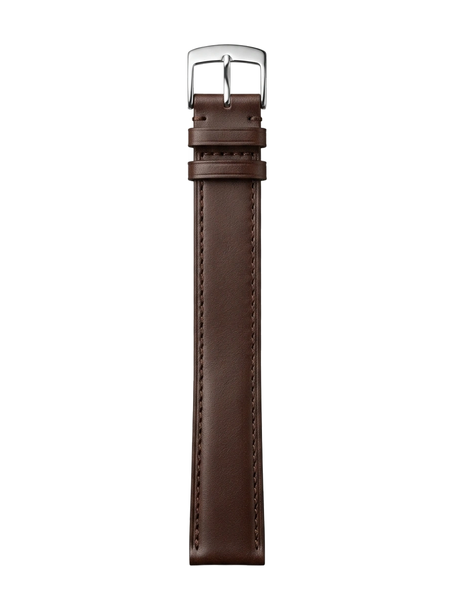 Dark Brown Smooth Leather buckle side