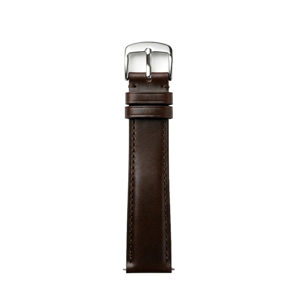 Espresso Smooth Leather buckle side