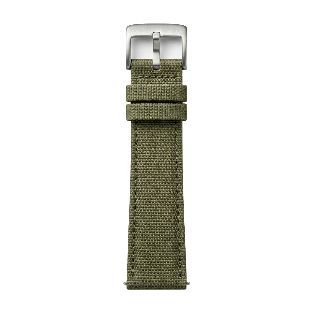 Khaki Canvas buckle side
