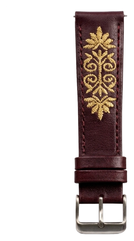 Indian Block Print Leather buckle side