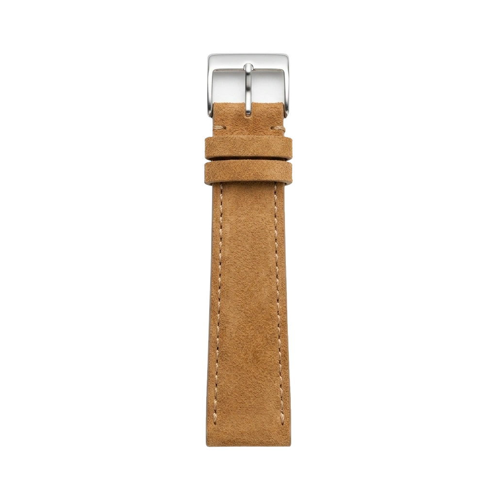 Tan Suede Leather buckle side